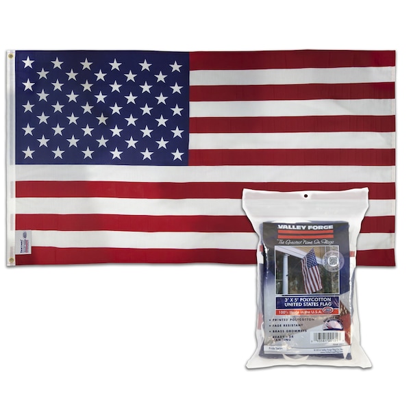 Valley Forge Valley Forge American Flag 36 in. H X 60 in. W USS-1 - main